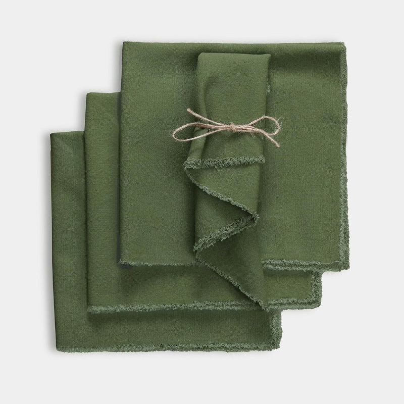 Nordic Cotton Linen Napkins Solid Color Minimalist Table Napkin