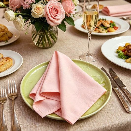 Thick Solid Linen Cotton Napkins Multi Color Reusable Dinner Cloth