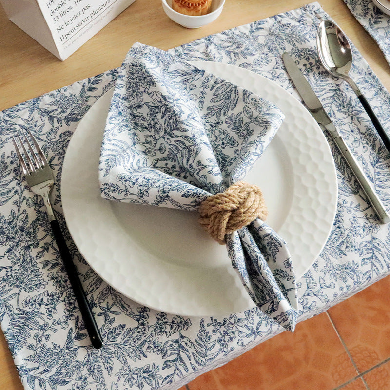 Printed Cotton Square Napkin Cloth For Restaurant Home Dining