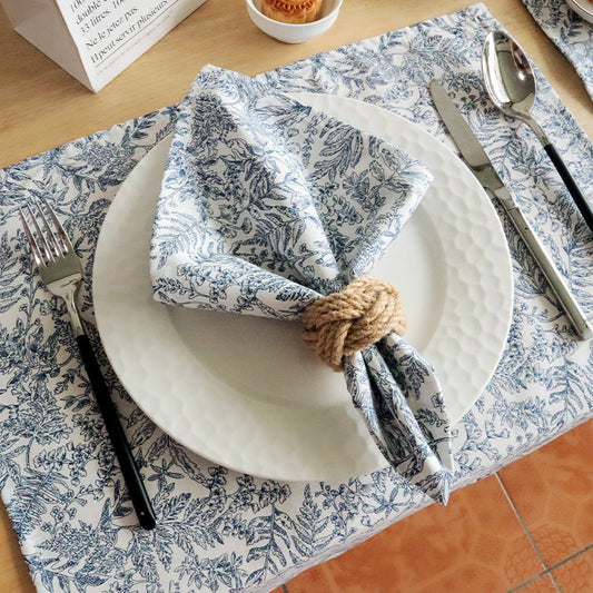 Printed Cotton Square Napkin Cloth For Restaurant Home Dining