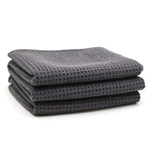Woven Embossed Honeycomb Quick Dry Kitchen Towel Set With