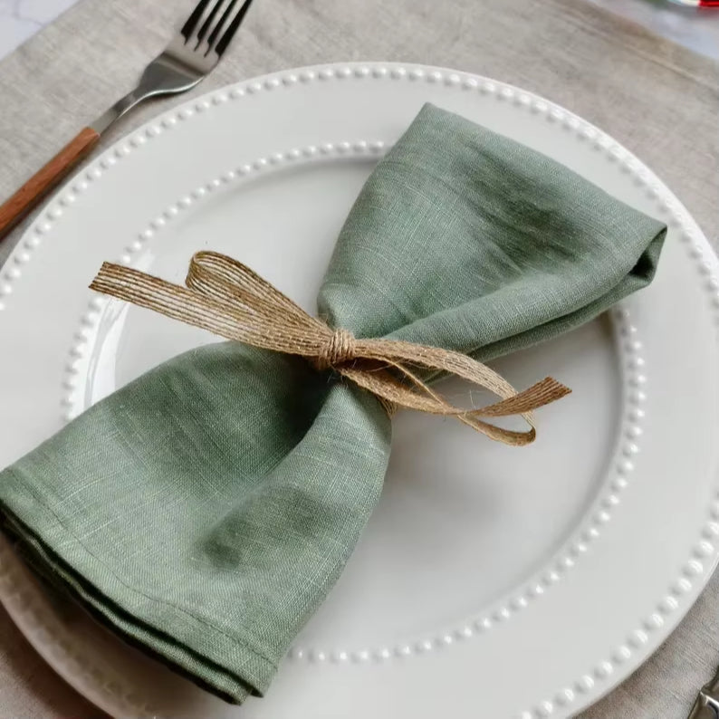 17 17cm Napkins 100 Linen Napkin Wedding Party Linen
