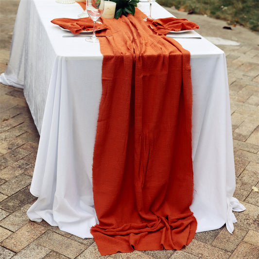 Nordic Decorative Cotton Linen Tablecloth Napkins Cross Border Wedding Party