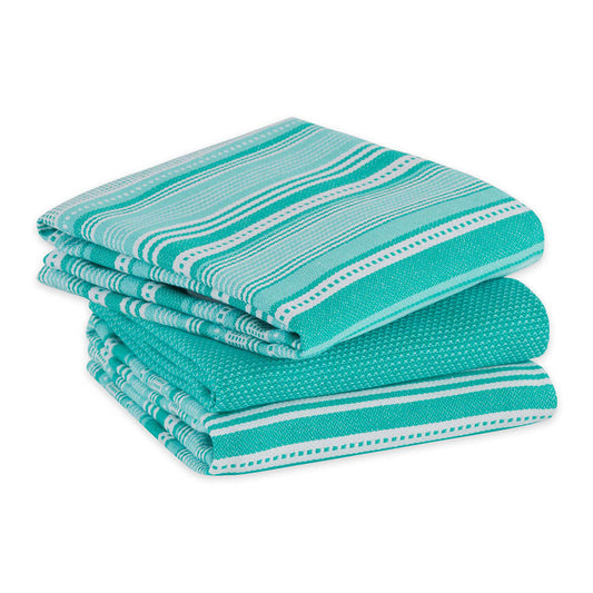 100 Cotton Striped Kitchen Towel Set Machine Washable Super